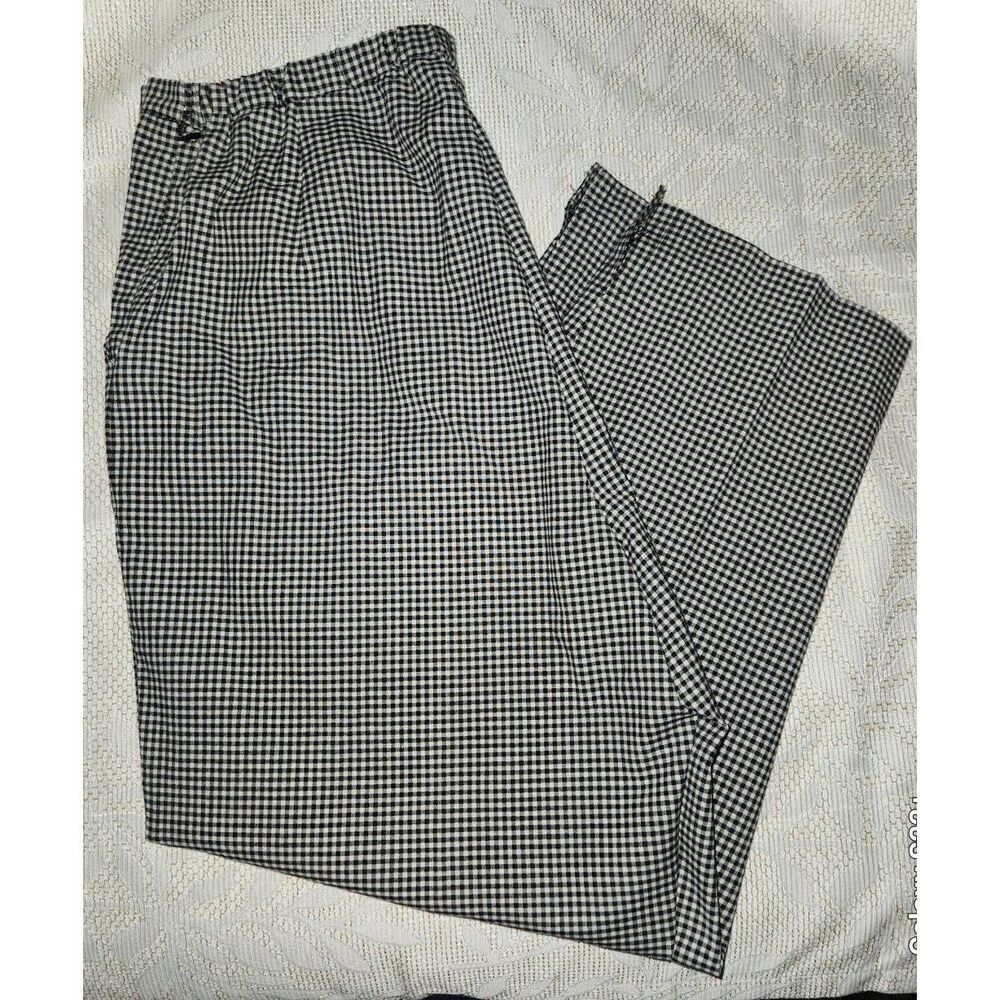 P22 Koret dress slacks, black and white check